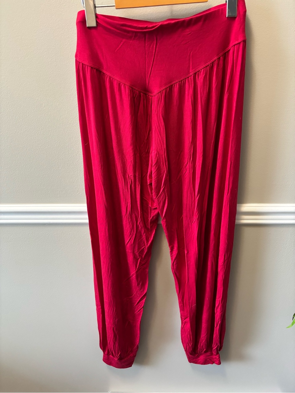 Hoerev Red Relaxed Harem Pants